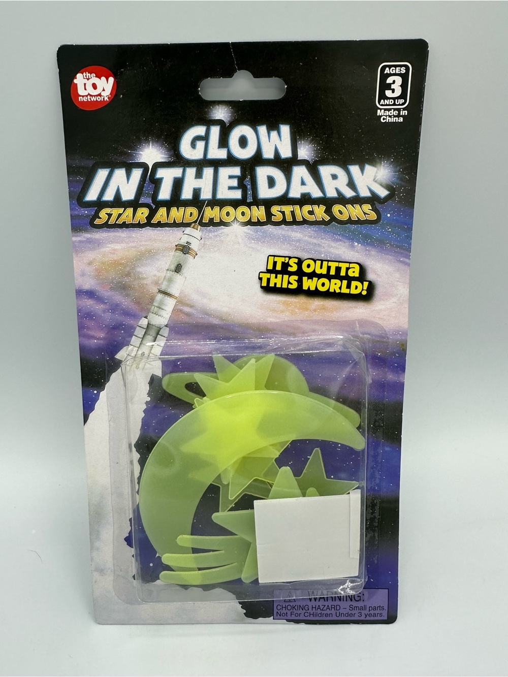 Glow In The Dark Moon, stars & Planet Stick One The Toy Network Celestial Qty 12